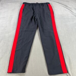 Banana Republic Womens XS Navy Blue Red Side Stripe Track Pants Tapered Leg